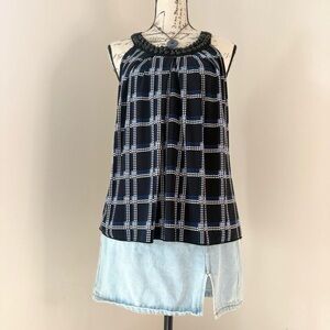 retro y2k indie sleaze beaded top